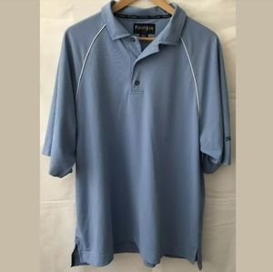 FOOTJOY Mens L Light Blue Short Sleeve Golf Polo